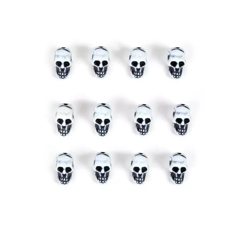 Pack de 12 Calaveras blancas decorativas Sin talla