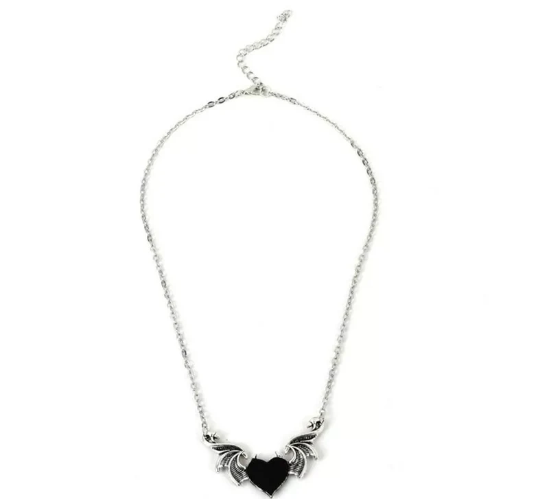 Collar Corazón negro Universal Adulto