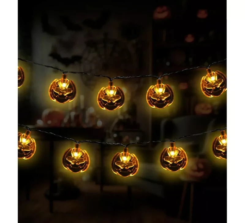 Guirnalda de Calabazas con luz de 1,20 m T.Única
