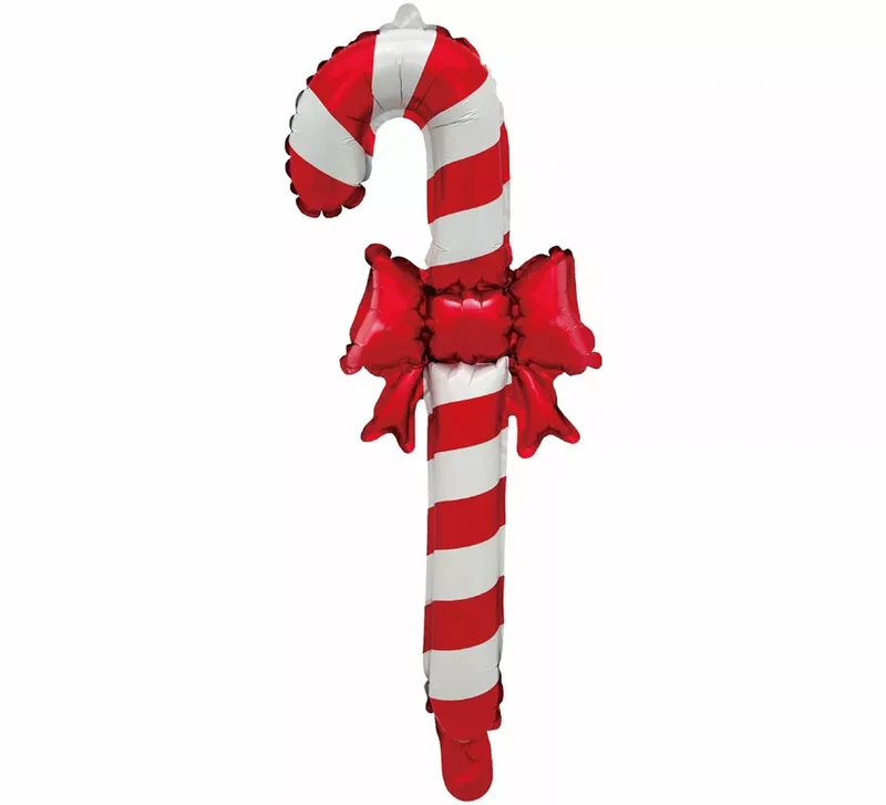 Globo Foil Bastón Caramelo con Lazo 55x25 cm Sin talla