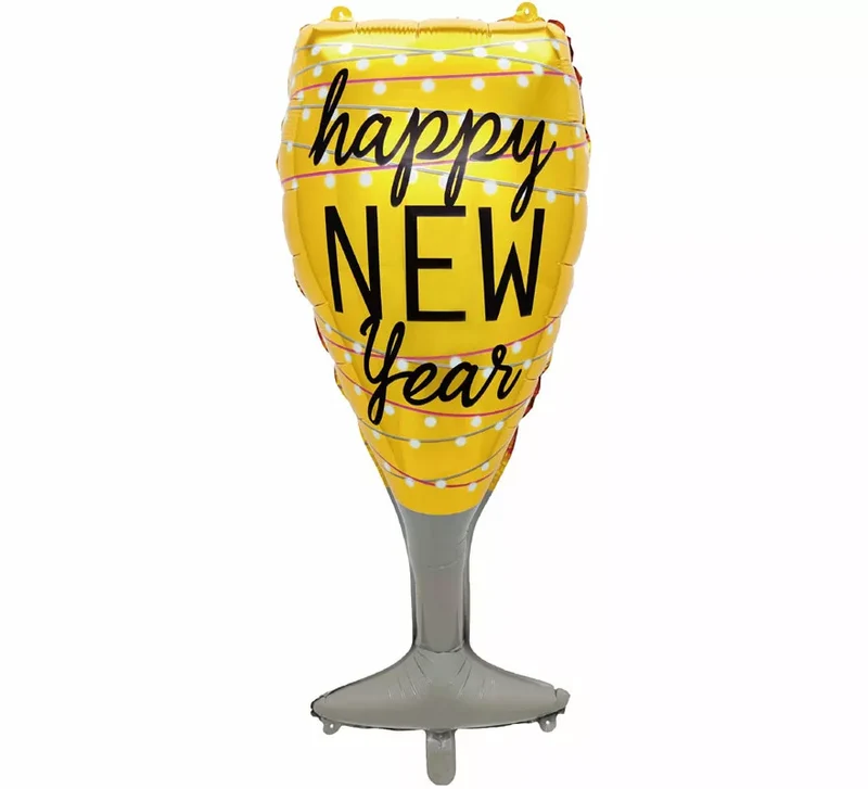 Globo Foil Copa Happy New Year 45x100 cm Sin talla