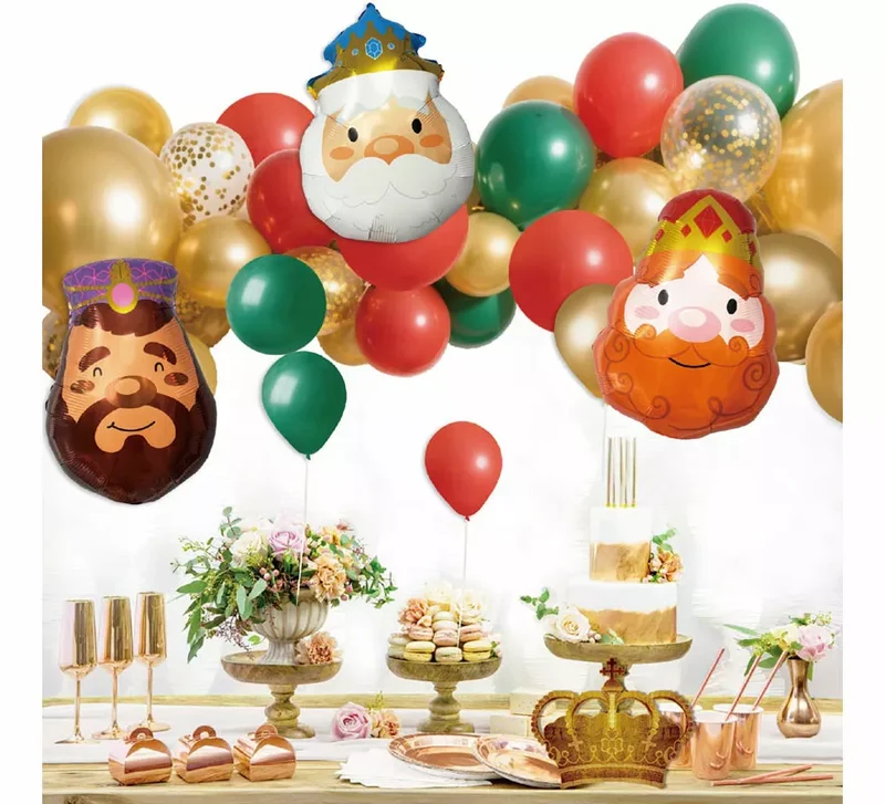 Set 30 Pcs Guirnalda de Globos Reyes Magos Sin talla