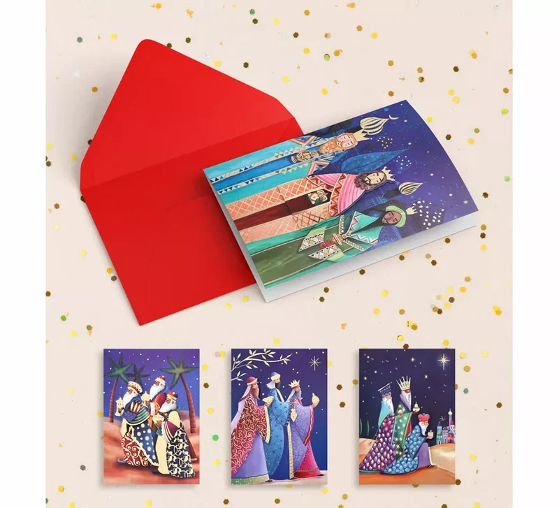 Tarjeta Navidad Reyes Magos Sin talla