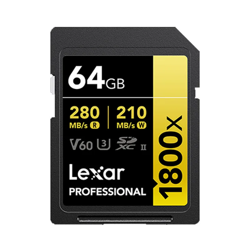 Memoria SD Lexar Professional 64GB GOLD V60 - R280mb - W210mb