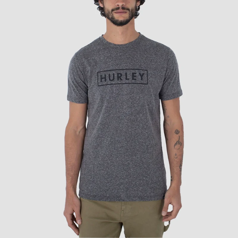 Hurley Oceancare Outline Textured T-Shirt Grey Heather X-Large / Grey Heather
