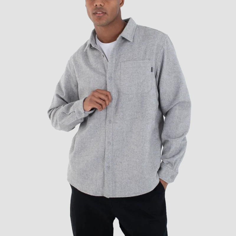 Hurley Axe Flannel Longsleeve Shirt Bone X-Large / Bone