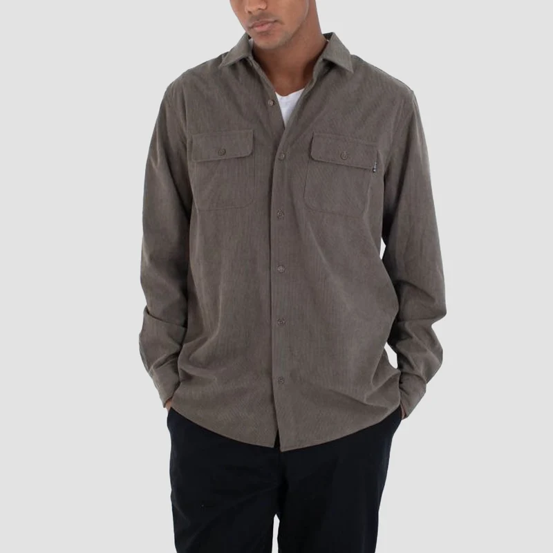 Hurley Staple Flannel Longsleeve Shirt Cargo X-Large / Cargo