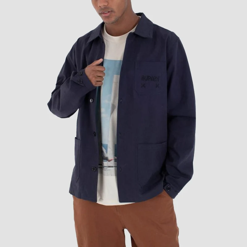 Hurley Upper BCNSK8 Jacket Armored Navy Large / Armored Navy