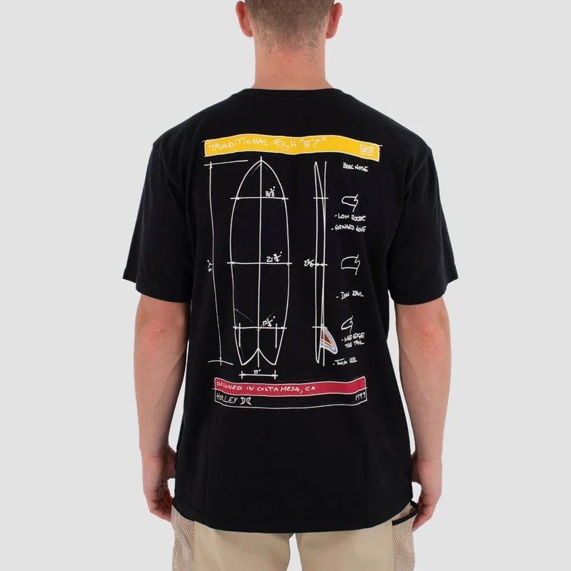 Hurley Kraft Sketch T-Shirt Black Large