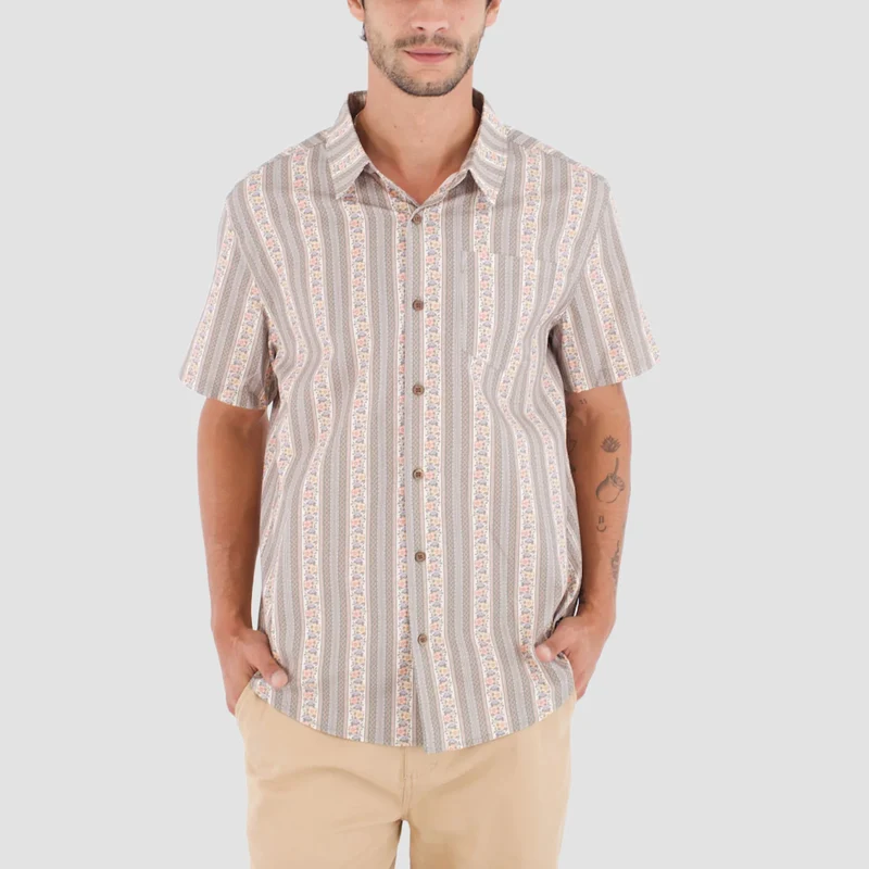 Hurley Hips Short Sleeve Shirt Bone X-Large