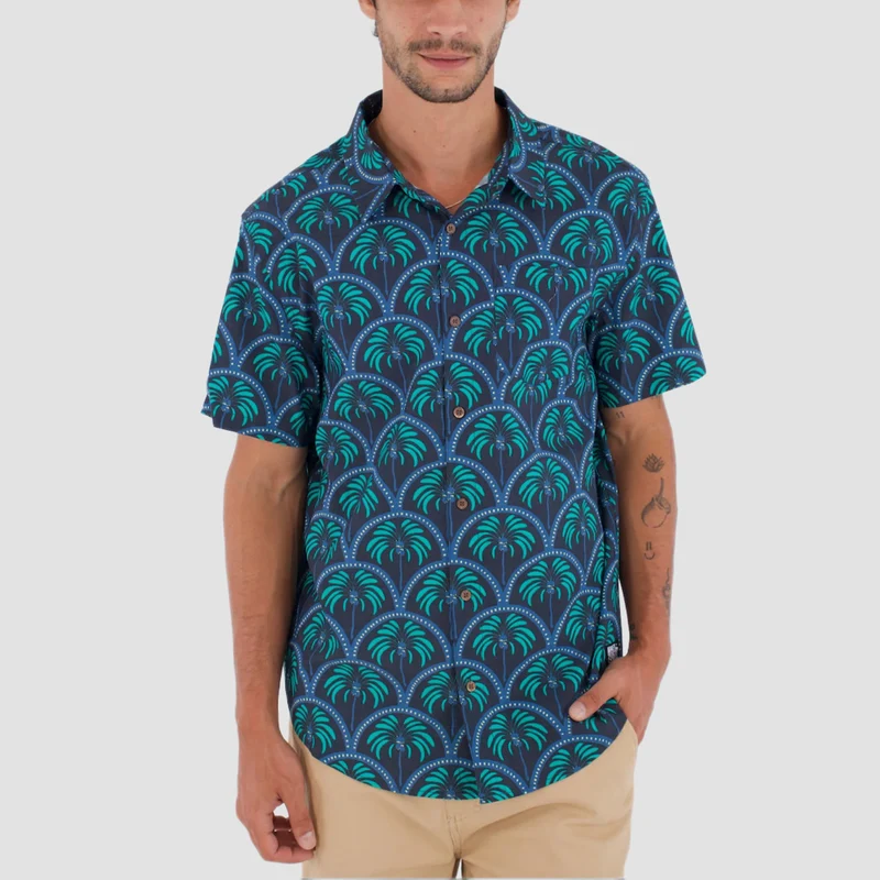 Hurley Palm Short Sleeve Shirt Black Large