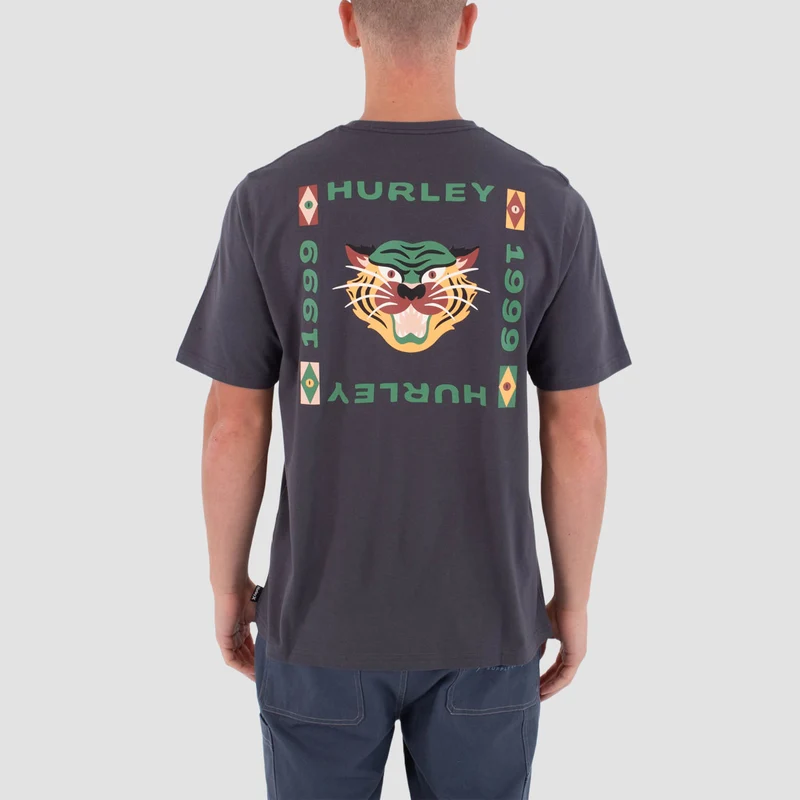 Hurley Bolud T-Shirt Dark Stone Grey Large