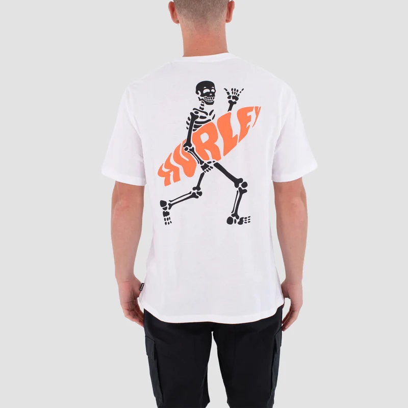 Hurley Flamingue T-Shirt White Small