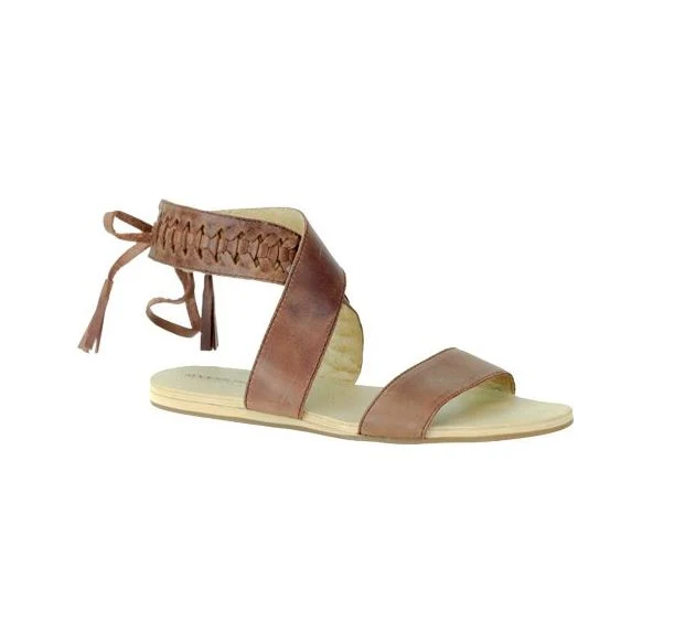 Koolaburra Women's Alexa Leather Tassle Boho Braided Gladiator Sandal, 3 Colors 9 / Kona