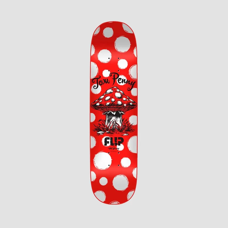 Flip Penny Dots Full Dipped Skateboard Deck Red - 8.125" 8.125 Inches / Red