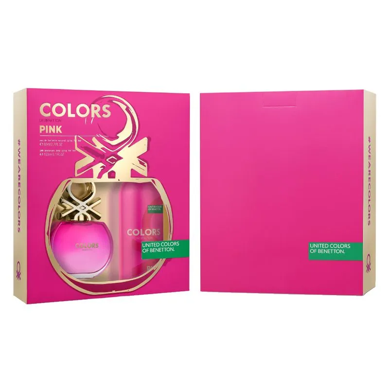 Benetton Colors Pink Kit - EDT 80ml + Desodorante Kit