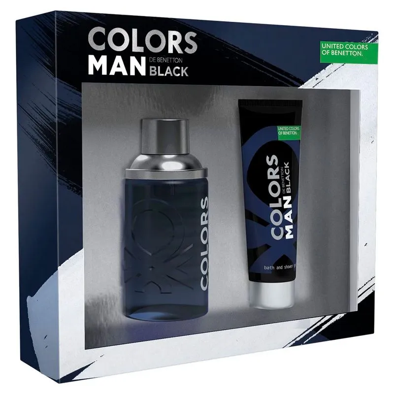 Benetton Colors Man Black Kit - Perfume Masculino EDT + Gel de Banho Kit