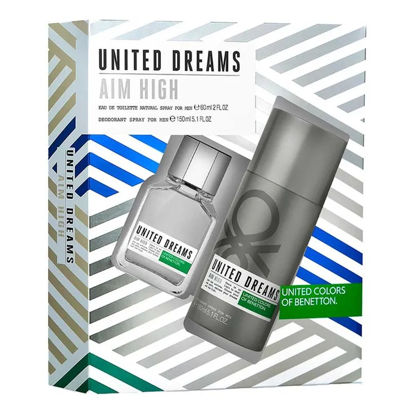 Benetton United Dreams Aim High Kit – Perfume Masculino EDT 100ml + Desodorante 150ml Kit