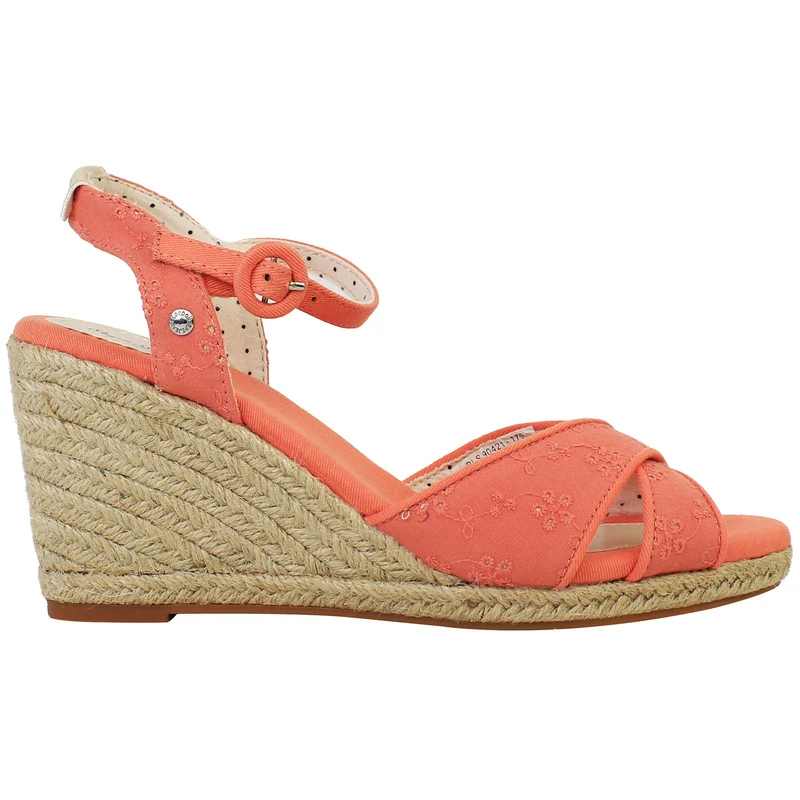 Pepe Jeans Shark Ret Womens Orange Wedges 3