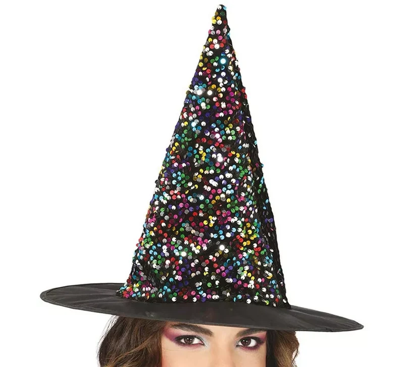 Sombrero de Bruja Brillante Universal Adulto