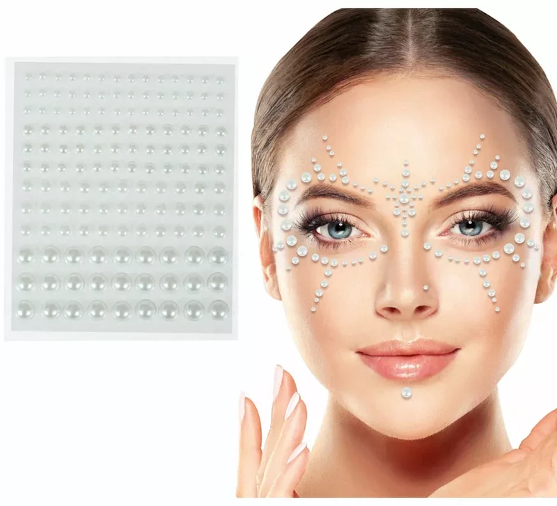 Joyas Faciales Perlas surtidas de 10x20 cm adulto Universal Adulto