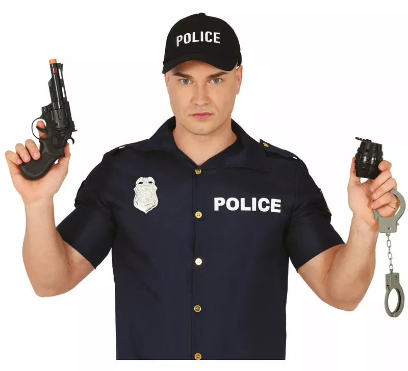 Kit de Policía: Pistola, granada, esposas y placa Sin talla