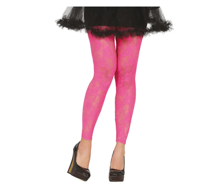 Leggins de Encaje en talla M-L en varios colores Fucsia