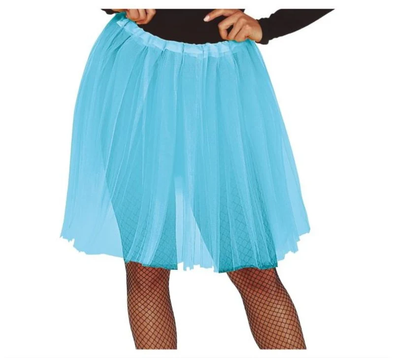 Tutú de 60 cm talla M-L para mujer en varios colores Azul Celeste