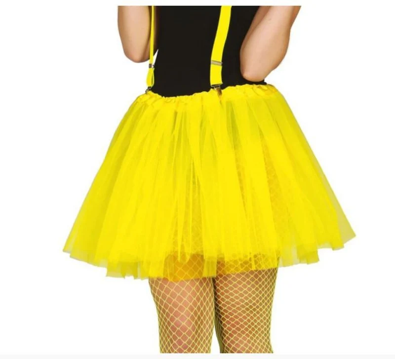 Tutú de 40 cm en varios colores para mujer Amarillo