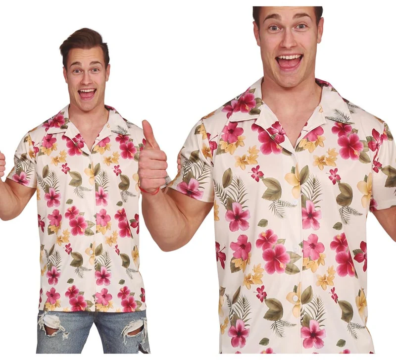 Camisa Hawaiana de Flores para hombre M