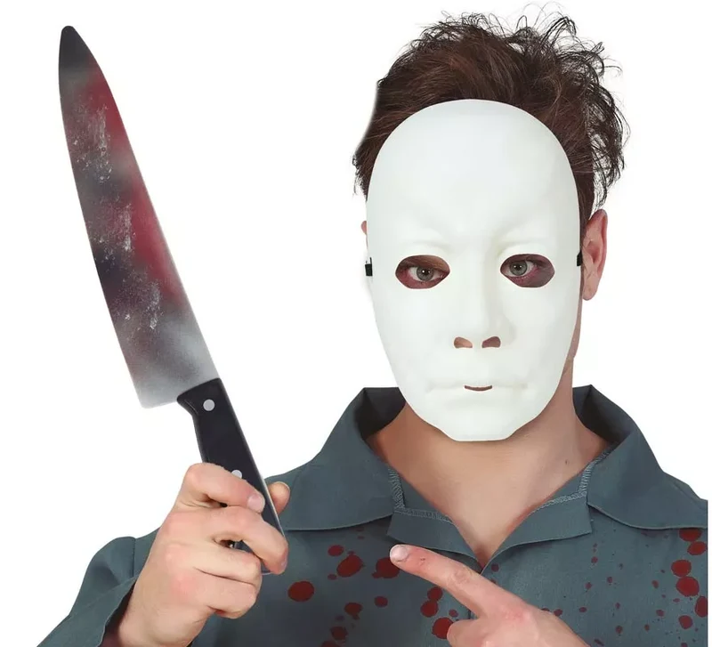 Kit de Asesino de Halloween: Cuchillo y máscara Universal Adulto