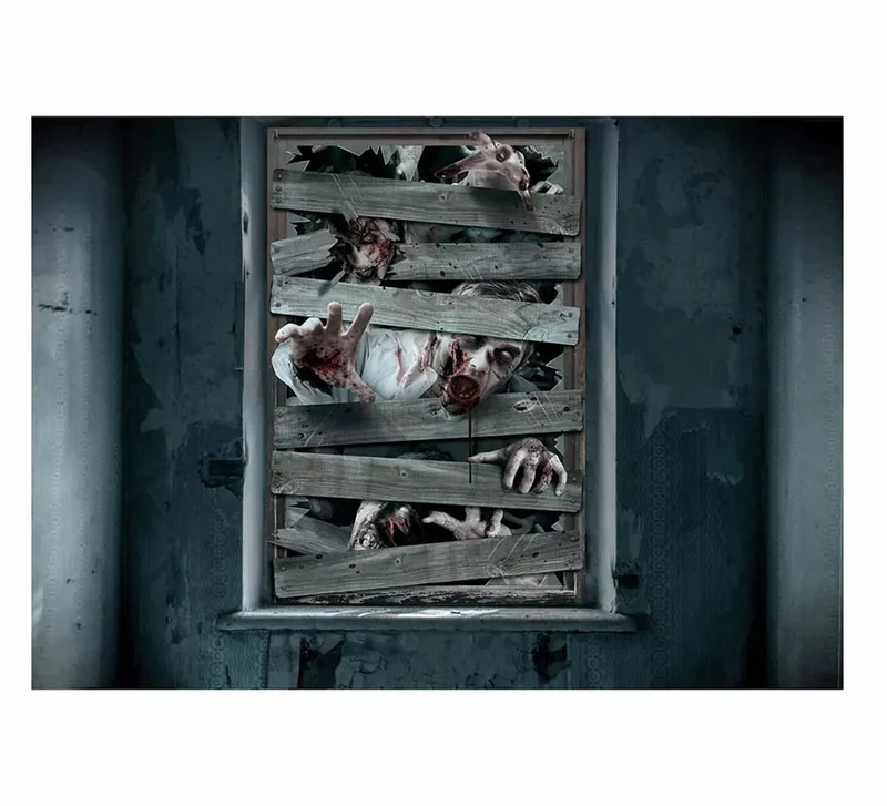 Window Zombies Decorativa de 80X120 cm T.Única