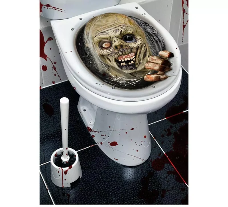 Pegatina Zombie para tapa de inodoro de 30x40 cm T.Única