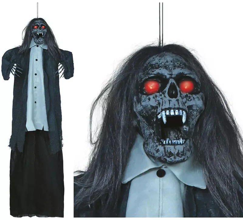 Colgante Vampiro Zombie con Luz, Sonido y Movimiento 160 cm Sin talla