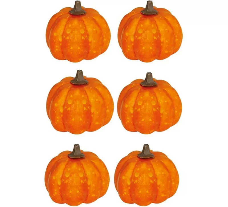 Pack de 6 Calabazas naranjas Lacadas 3.5 cm Sin talla