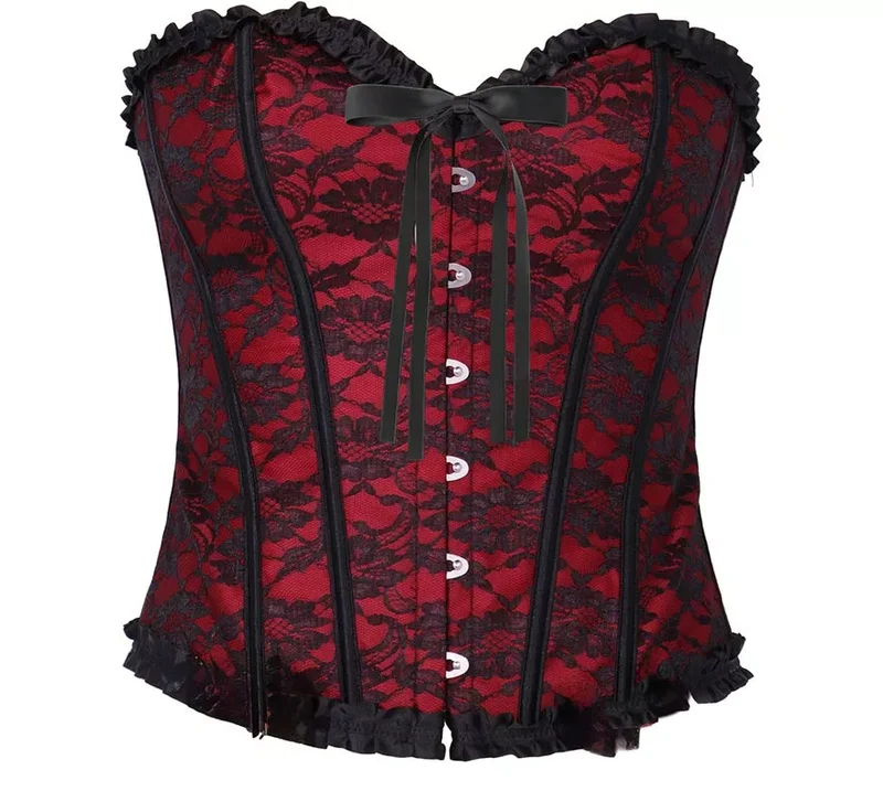 Corset Pirata burdeos para mujer S