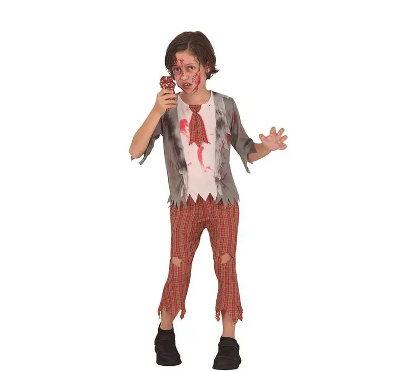 Disfraz de Colegial Zombie para niño 5-6A