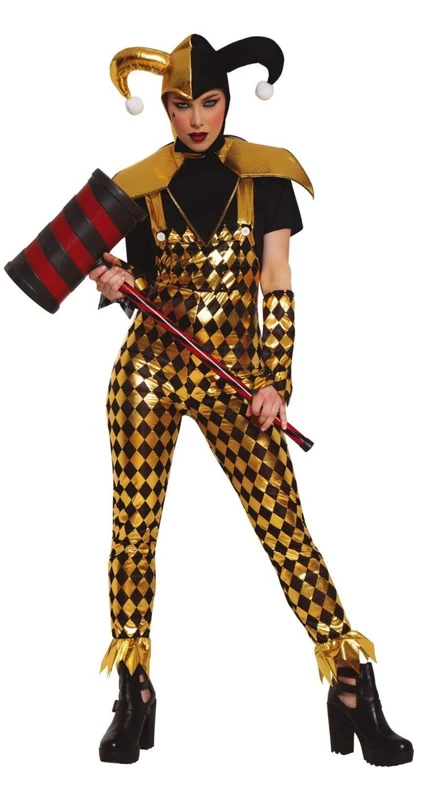Harlekin Halloween Kostüm Damen L - 42/44