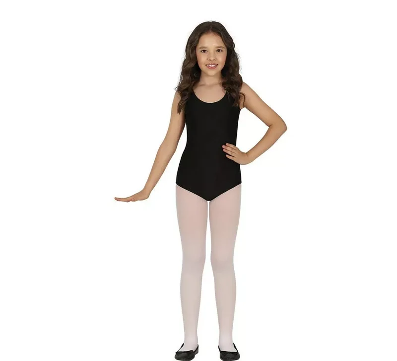 Body o Maillot Negro sin mangas para niños 5-8A
