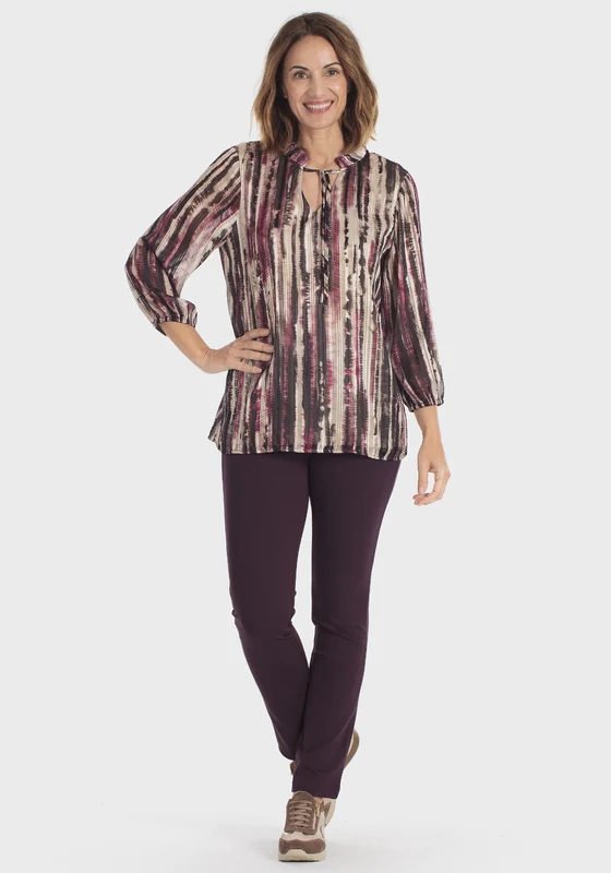 Printed T-shirt With Metallic Thread - Beige Beige / XL