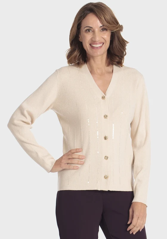Sequins Jacket - Beige Beige / L