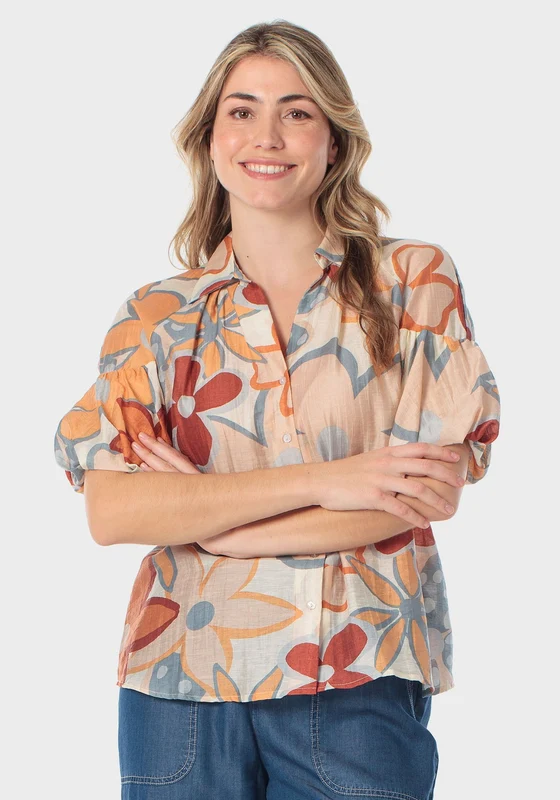 Printed Shirt - Orange Orange / S