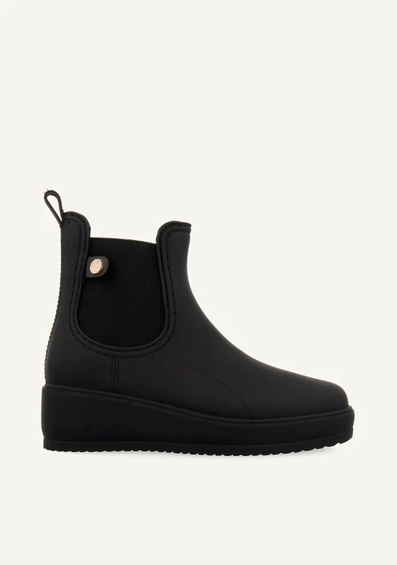 Botines de agua estilo chelsea negras para mujer 45808 41