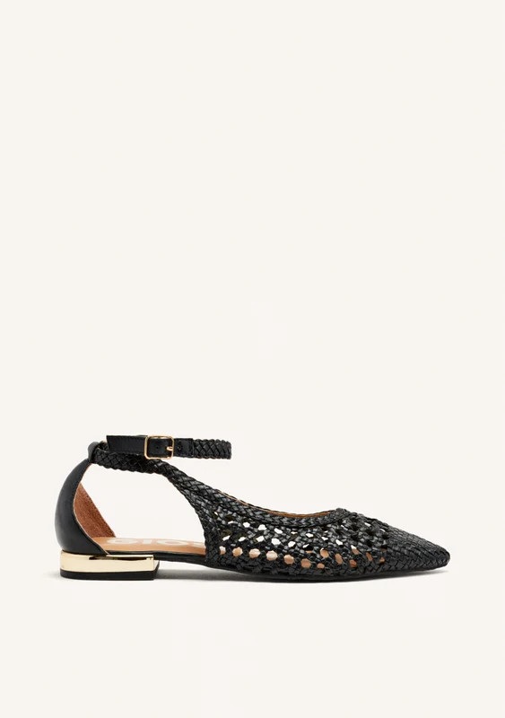 BRAIDED LEATHER BALLET FLATS DELL 38