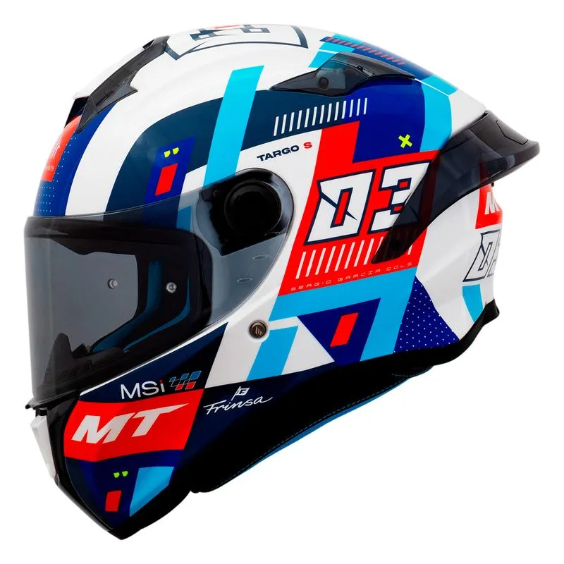 Capacete MT Targo S Sergio Garcia 24 Azul 58