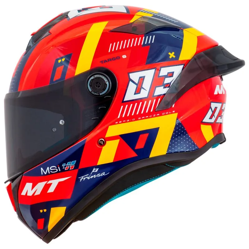 Capacete MT Targo S Sergio Garcia 2024 E5 Vermelho 62
