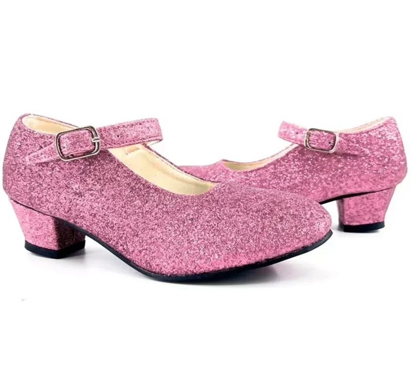 Zapato Sevillana con tacón Rosa Purpurina en números del 22 al 41 23