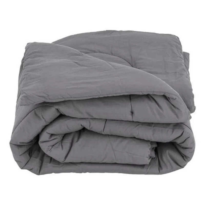 Edredom Casal Karsten Algodao Cinza Liss 180 Fios 220X240 Cm