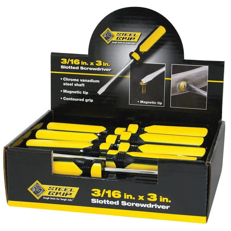 Chave De Fenda Steel Grip 4,76 Mm X 7,62 Cm L Com Fenda 1 Peça