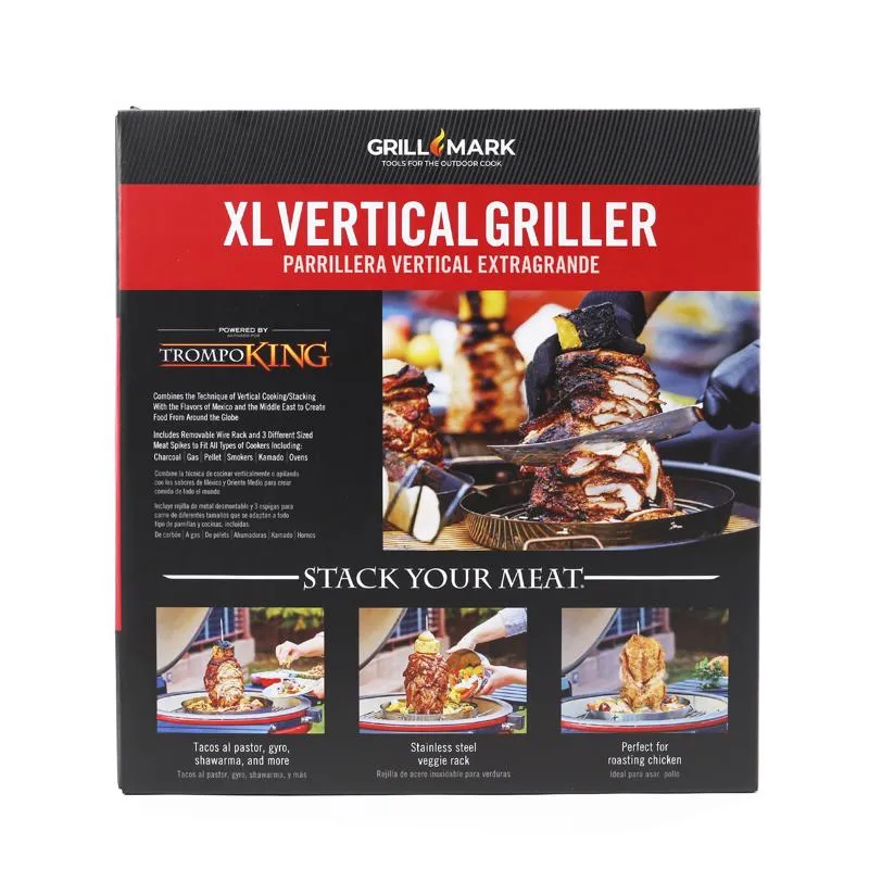 Grill Topper Grill Mark Trompo King Em Aço Inoxidável 33,66 Cm W